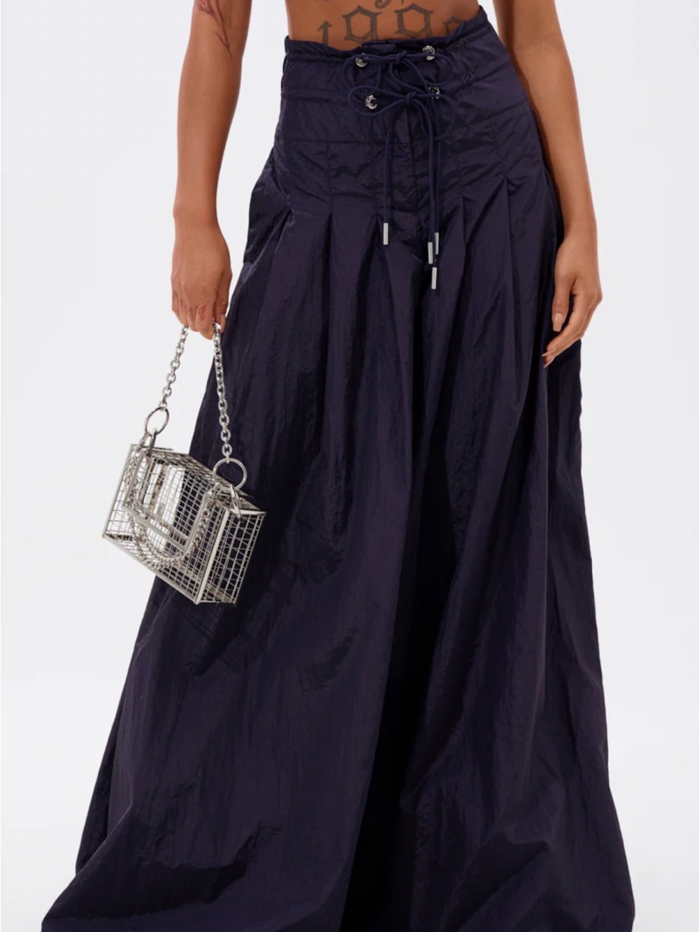 AKIRA DANCE THE NIGHT AWAY DENIM PALAZZO PANT